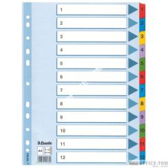 Przekładki kartonowe Mylar A4 ESSELTE, biały 1-12