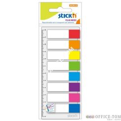 Zakładki Indeksujące 8 Kol.Neon X 15 Szt. + Linijka