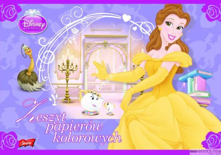 Zeszyt papierów kolorowych nabłyszczanych A4, 10k. DISNEY KSIĘŻNICZKI ST.MAJEWSKI