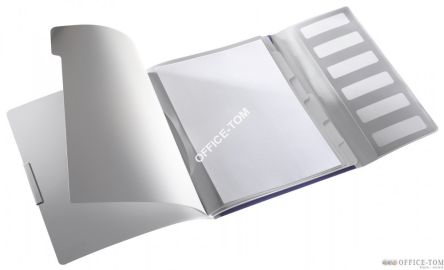 Teczka segregująca Leitz Style 6 przegródek, 200 kartek Tytanowy błękit