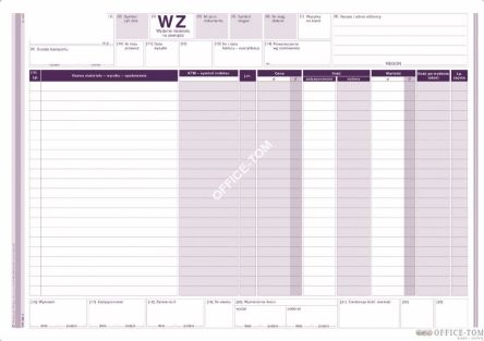 WZ wydanie materiału na zewnątrz MICHALCZYK I PROKOP A4 80 kartek