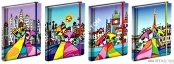 Notatnik ekskluzywny NARCISSUS 80k. City Cats 12x17 4 wzory