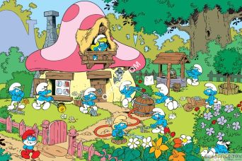 Puzzle Pracowite Smerfy - Puzzle Maxi 24 elementy TREFL 14119