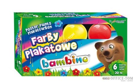 Farby plakatowe BAMBINO 6 kol. 20ml.