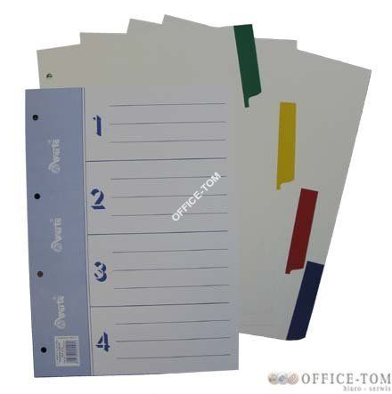 Przekładka WARTA ~A4, karton biały, 4 cz.