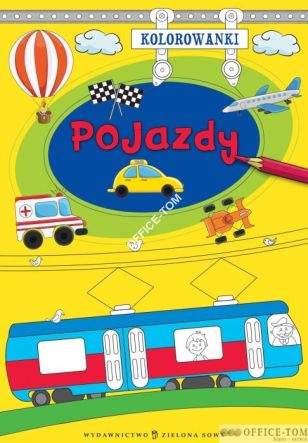 Książka KOLOROWANKI A4 Pojazdy 9788378953142 Zielona Sowa