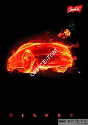 Zeszyt okładka laminowana A5, 60k., krata, FLAMES UNIPAP