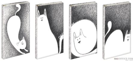 Notatnik ekskluzywny NARCISSUS 80k. White Cats 9x14 4 wzory