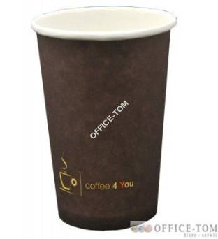 Kubek papierowy 300ml z nadrukiem COFFEE 4 YOU