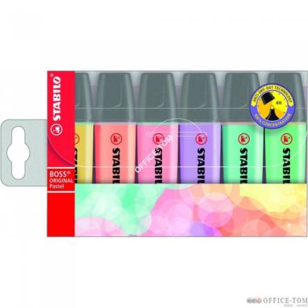 Zakreślacz STABILO BOSS, fluorescencyjny, 6 szt. w etui
