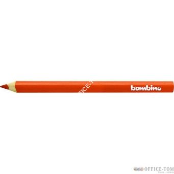Kredki BAMBINO w oprawie drewnianej Trójkątne kolor pomarańczowy 12 szt 3622