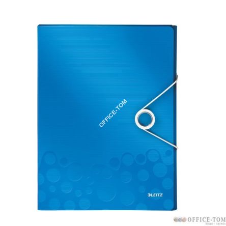 Teczka z gumką Leitz WOW, 30 mm 250k A4 Metaliczna niebieski