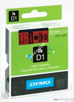Taśma 12mm/7m czarny /czeczrwony 5045017 DYMO S0720570