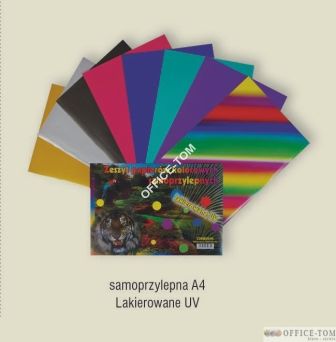 Zeszyt papierów kolorowych A4 samoprzylepny UV CORMORAN *0659