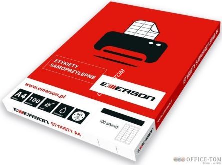 Etykieta samoprzylepna EMERSON A4 105*74 per 100szt biała nr003