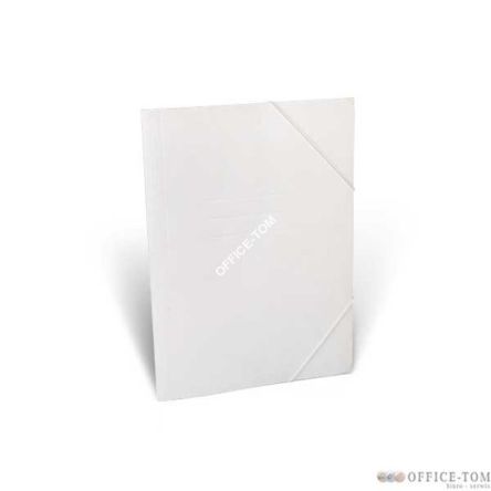 Teczka biurowa z gumką narożną, biała A4 - 350g/m2 Unipap