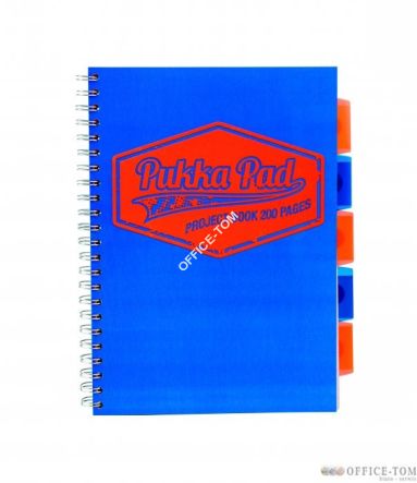 Project Book Neon B5 kratka Niebieski PUKKA