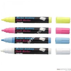 Markery kredowe, końcówka 8x5mm białe TO-291 02 Toma