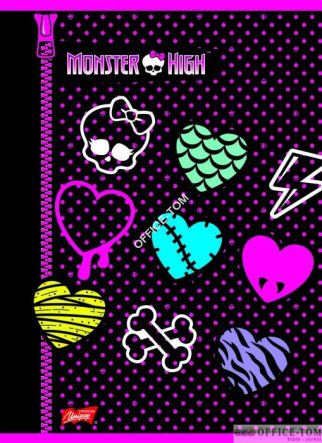 Zeszyt okładka laminowana A5, 60k., krata, MONSTER HIGH UNIPAP