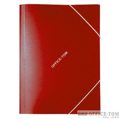 Teczka plastikowa z gumką szeroka TG-02 Biurfol Czerwona