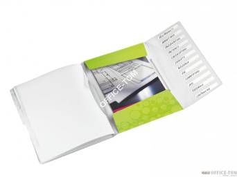 Teczka segregująca Leitz WOW, 12 przekładek 200k A4 Metaliczna zielona