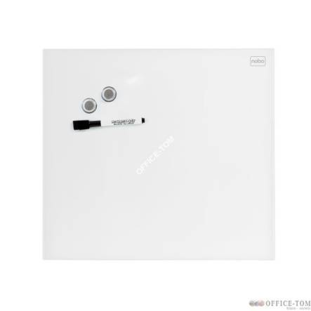 Tablica szklana Nobo Diamond Glass biała 450x450