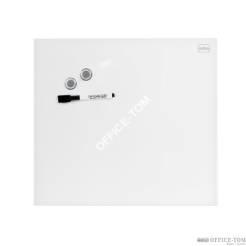 Tablica szklana Nobo Diamond Glass biała 450x450