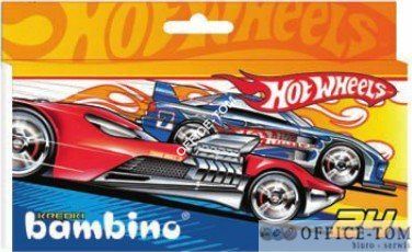 Kredki BAMBINO  2kol.   w pud.kart. HOT WHEELS St.Majewski