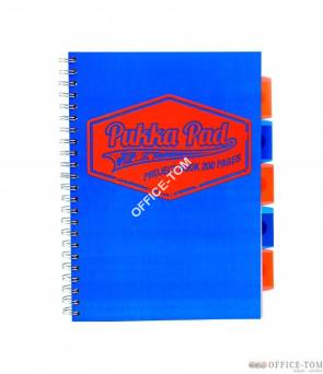 Project Book Neon A4 kratka Niebieski PUKKA
