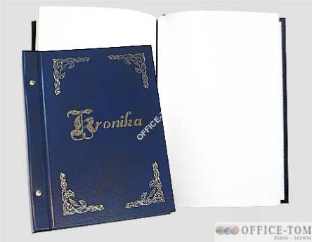 Kronika   255x345 pionowa(nadruk złoty tłok) granat/MIX Warta