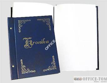 Kronika   255x345 pionowa(nadruk złoty tłok) granat/MIX Warta