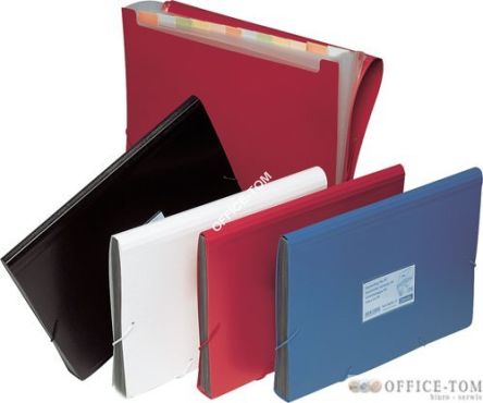 Teczka BANTEX A4 harmonijkowa z kiesz. na wizytówkę Niebieski