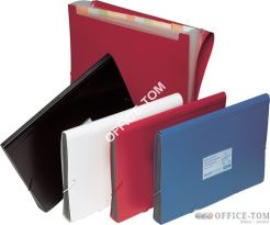 Teczka BANTEX A4 harmonijkowa z kiesz. na wizytówkę Niebieski