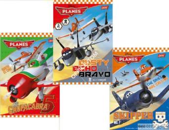 Zeszyt okładka laminowana A5, 16k., krata, PLANES DISNEY ST.MAJEWSKI