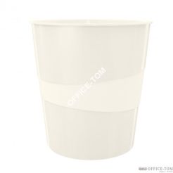 Kosz na śmieci 15L Leitz WOW, perłowy biały