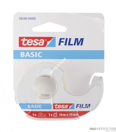 Taśma biurowa TESA Basic 10m X15mm z Dyspenserem w etui 1szt. 58548