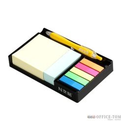 Przyborniki z notesami i zakładkami na biurko Stick\'n
