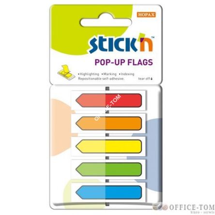 Zakładki indeksujące w podajniku z nadrukiem strzałka (150 sztuk) STICK\'N