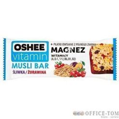 Oshee Vitamin Baton owocowy z witaminami Musli Bar 40g Śliwka/Żurawina