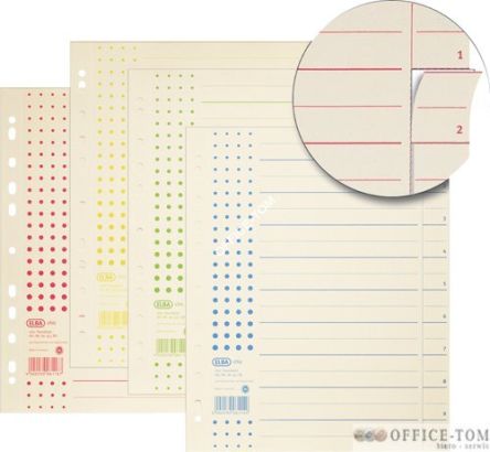 Przekładki kartonowe A4+ CHIC ZS niebieskie 400004658 ELBA