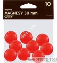 Magnesy średnica 30 mm czerwony 10 szt. Grand