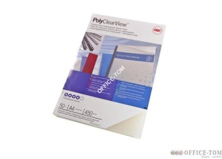 Okładki do bindowania GBC PolyClearView A4 350 mic 100 sztuk. Przezroczyste-lodowe