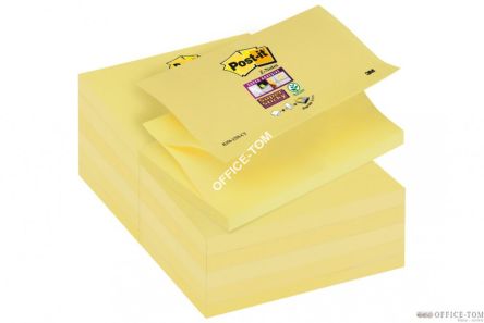 Bloczki samoprzylepne R350-12SS-CY Post-it® Super sticky Z-Notes, żółte, 12 sztuk po 90 kartek, 76x127mm