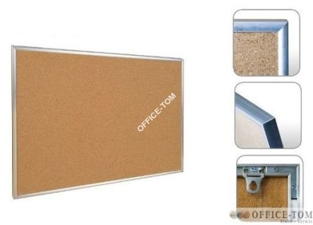 Tablica korkowa w ramie aluminiowej klasycznej 80x120 Wielkor