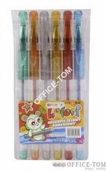 Długopis KOLORI żelowe 6szt PENMATE