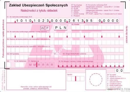 ZUS - Polecenie Przelewu MICHALCZYK I PROKOP A6 80 kartek