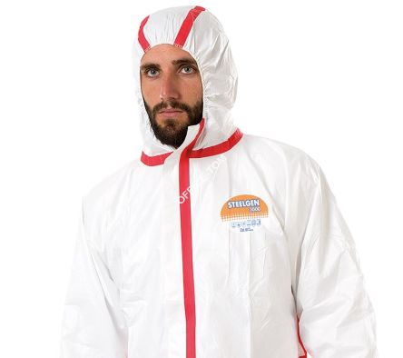 Kombinezon ochronny PRO456 czerwone pasy