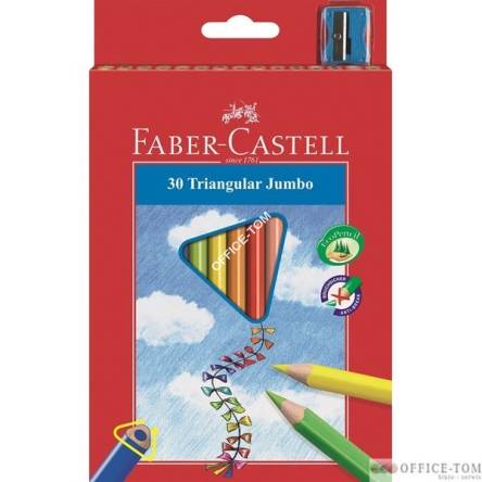 Kredki junior Grip trójkątne, karton 30kol. Faber-Castell