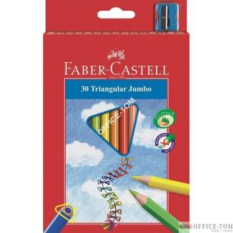 Kredki junior Grip trójkątne, karton 30kol. Faber-Castell