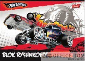 Blok rysunkowy A4, 20k. HOT WHEELS